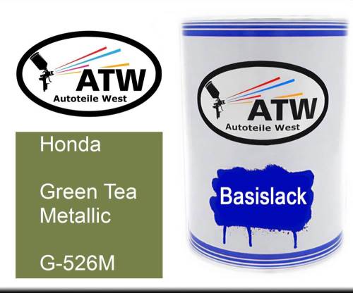 Honda, Green Tea Metallic, G-526M: 500ml Lackdose, von ATW Autoteile West.